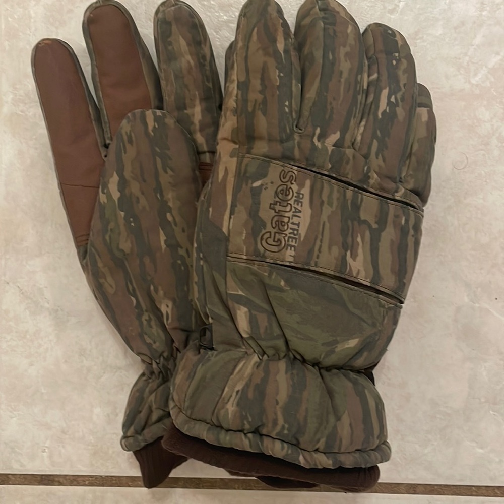 GATES Thermolite Realtree Camo Lined Winter Hunting Gloves Size Large